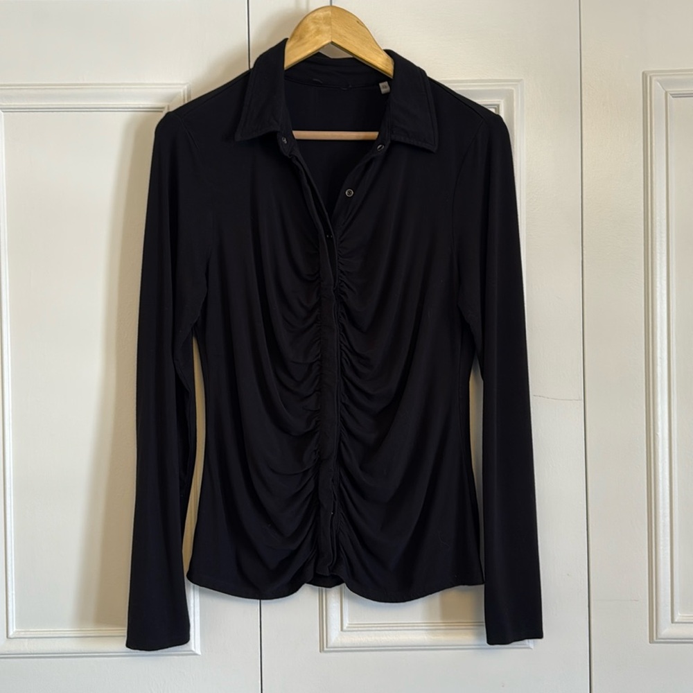Elie Tahari knit collared button down